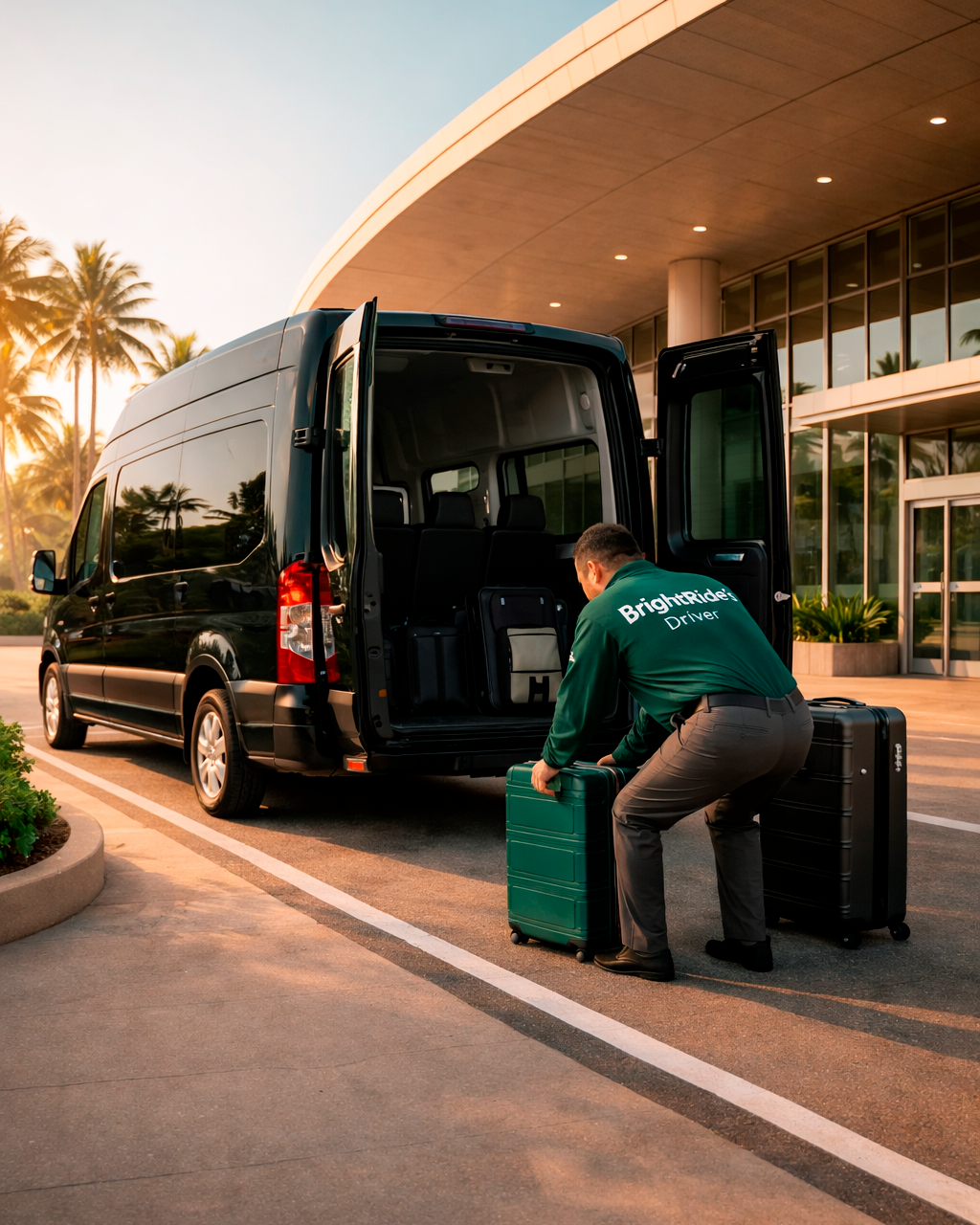 Black Sprinter airport transportation for large groups in Miami and Fort Lauderdale