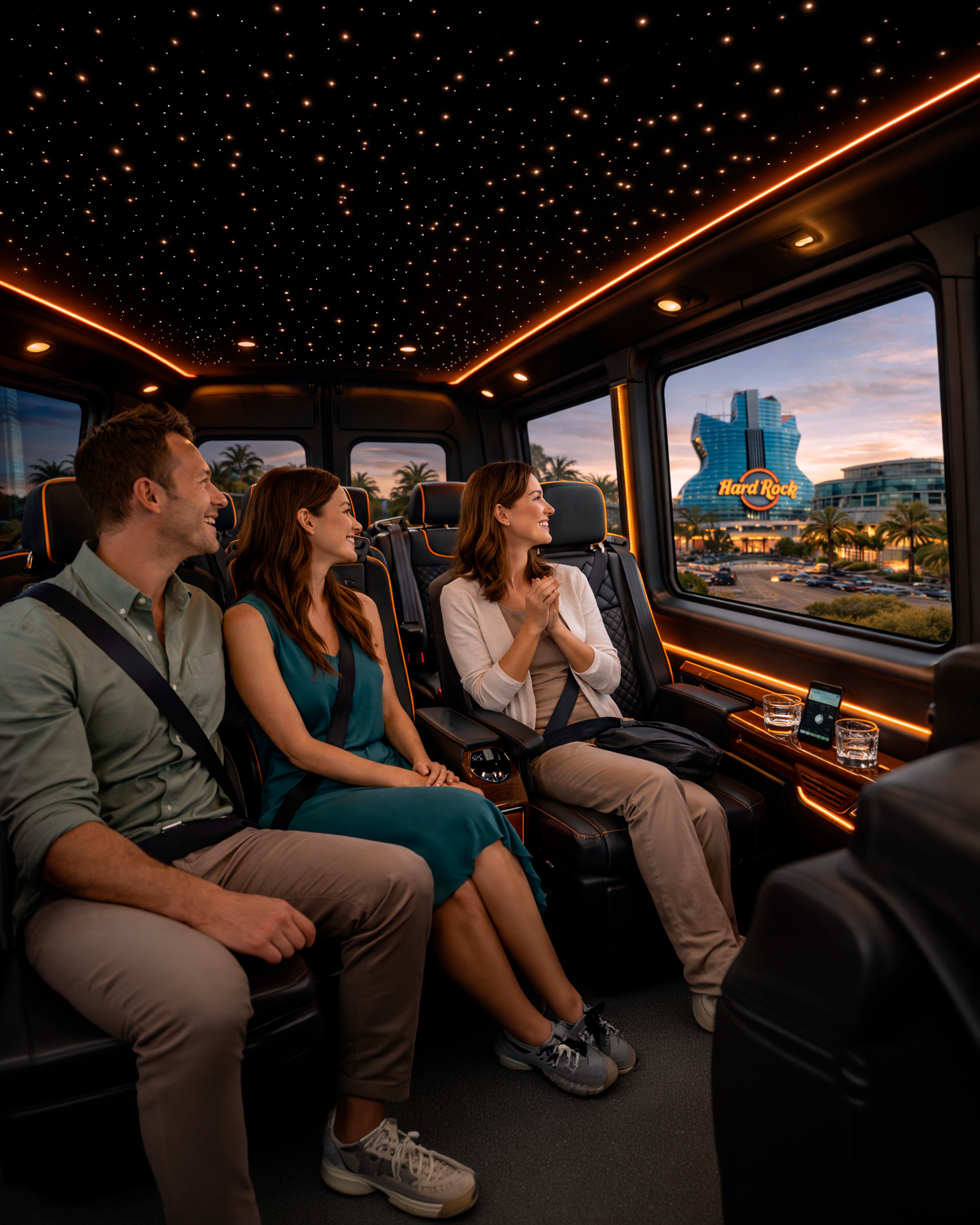 Private transportation to The Casino at Dania Beach in South Florida