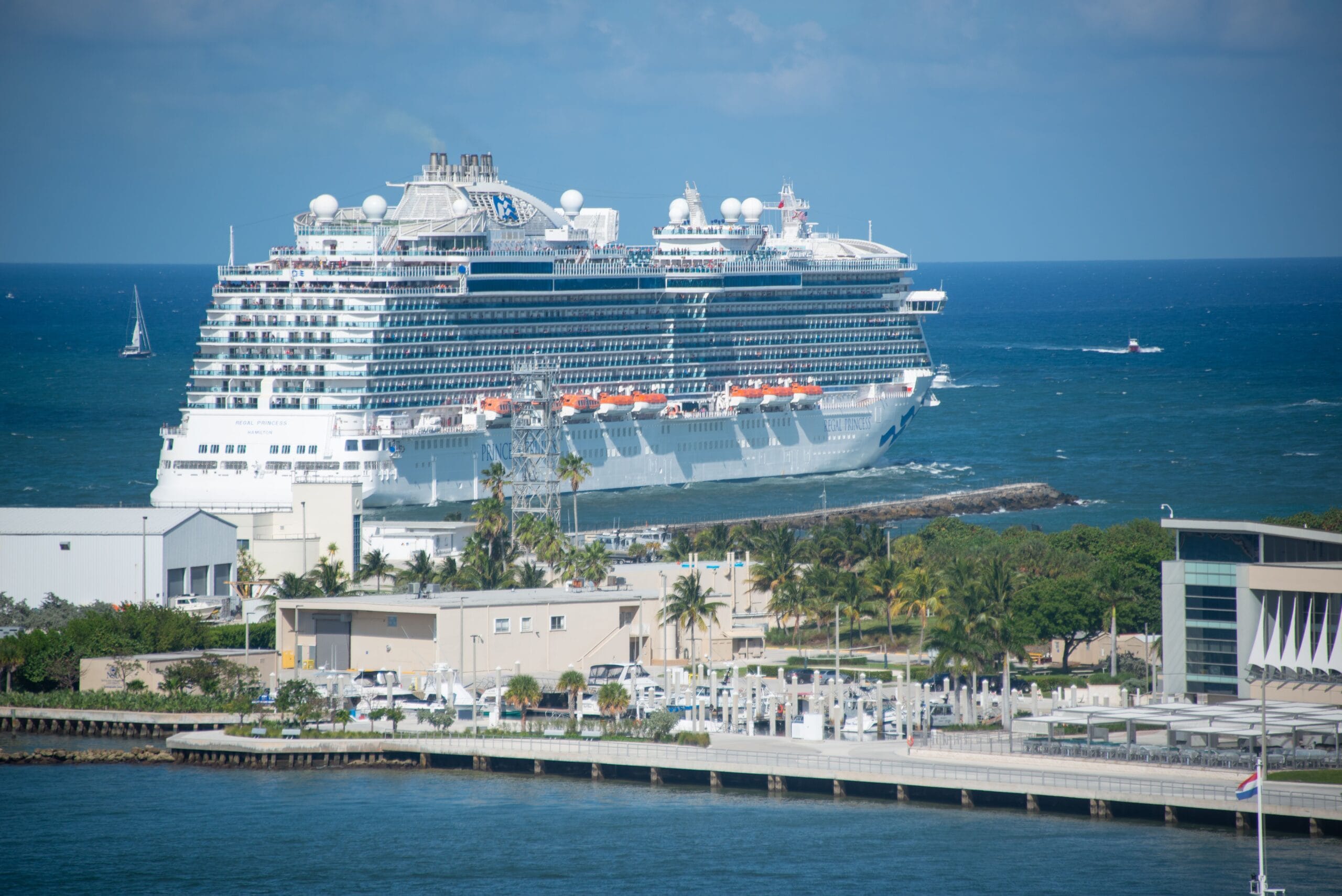 Cruise ship at a South Florida cruise port